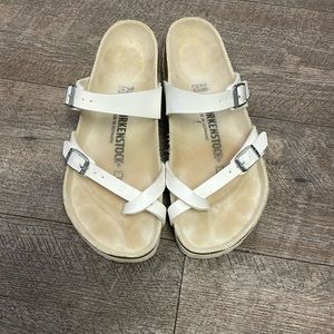 Mayan Birko-Flor White Birkenstock Sandals